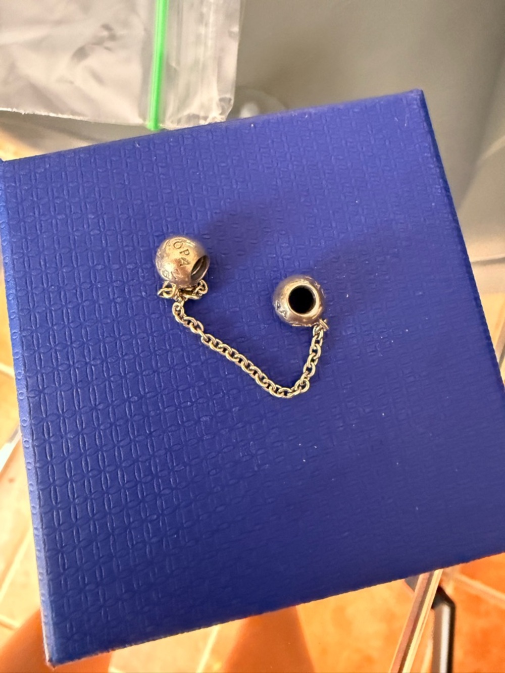Pandora Silver Safety Chain with Double Bead Connectors - Silver